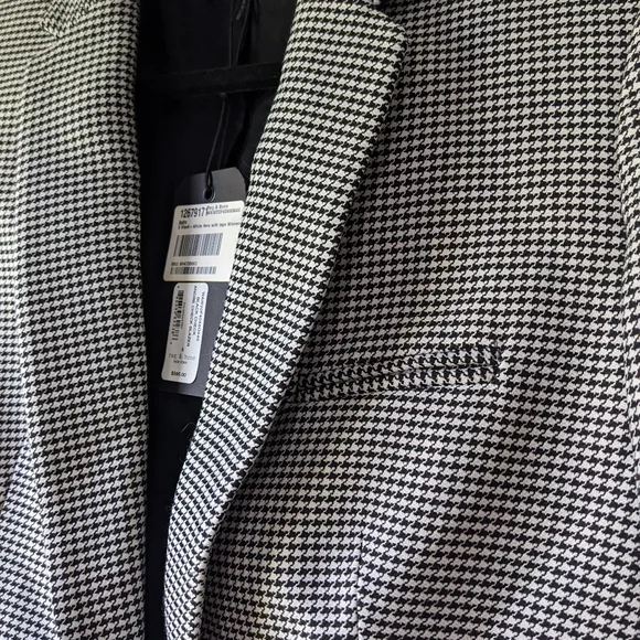 Rag & Bone Houndstooth Women's Andre Blazer size 6 in Black and White NWT - Picture 5 of 9